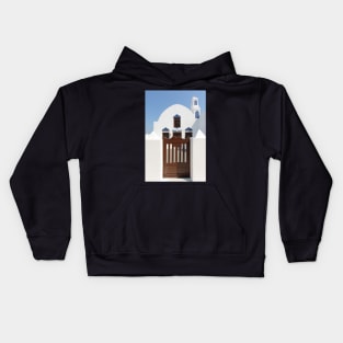 Church with Gate: Oia, Santorini Kids Hoodie